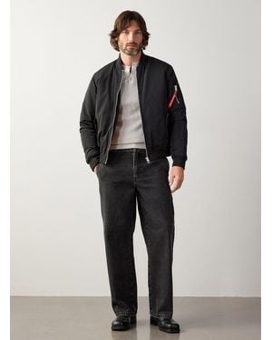Point Zero Aviator Bomber Jacket - Grey