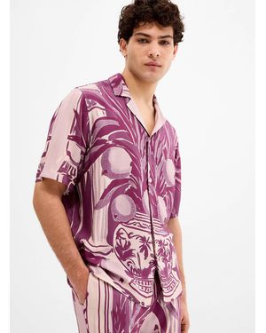 On Vacation Capri Monochrome Shirt Relaxed Fit - Pink
