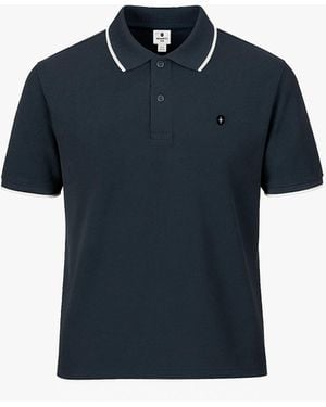Quartz Co. Brent Piqué Polo - Blue