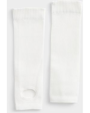 Simon's Ribbed Open - White