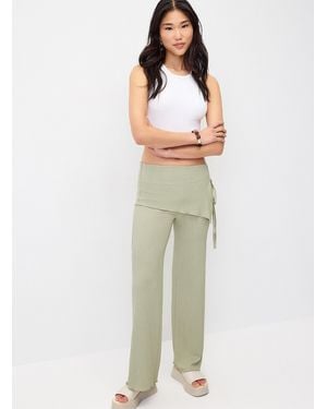 Twik Crinkled Wraparound Pant - Green