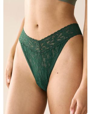 Hanky Panky Stretch Lace Thong Nylon - Green