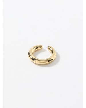 Alt Minimalist Gold Ear Cuff - White