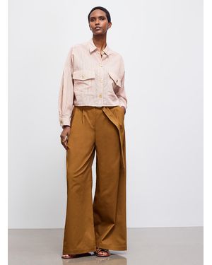 Sessun Riva Belted Pant Fit: Wide Leg, High Rise - White