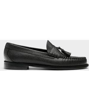 G.H. Bass & Co. Weejuns Lennox Pebbled Leather Tassel Loafers Men - Black