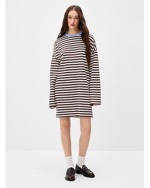 Twik Contrasting Collar T - White