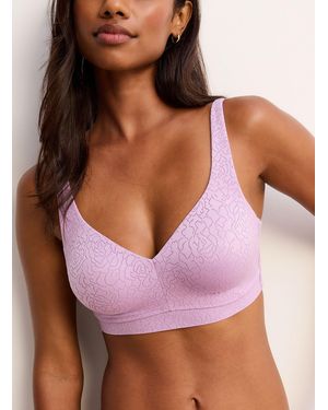 Wacoal Openwork Details Wireless Bra - Brown