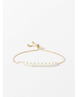 Simon's Row Of Pearls Bracelet - Natural