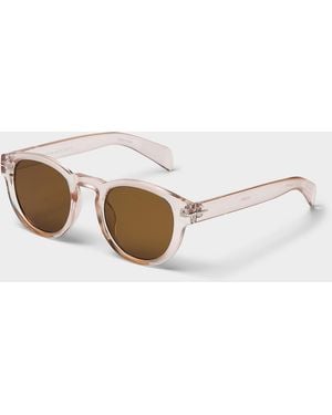 Simon's Round Sunglasses - White