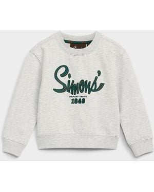 Simon's 1840 Embroidery Fleece - White