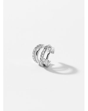 Simon's Quadruple Hoop Ear Cuff - White
