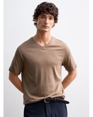 Robert Barakett Luxurious Pima Cotton V - Brown
