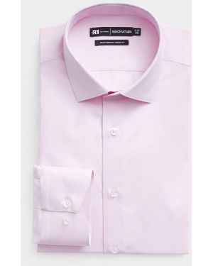 Le 31 Check Jacquard Shirt Modern Fit Innovation Collection - Pink