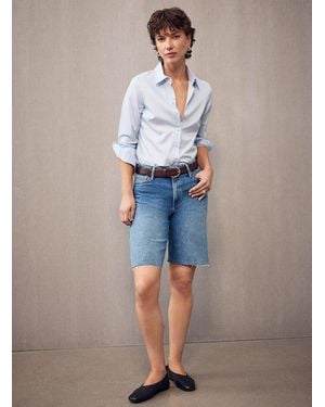 Mavi Erika Faded Jort Fit: Wide Leg, Mid Rise - Blue