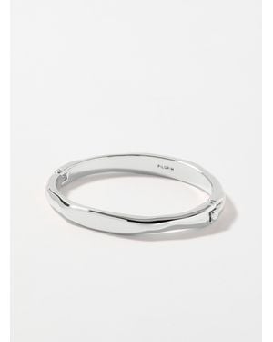 Pilgrim Presence Wavy Bangle Bracelet - White