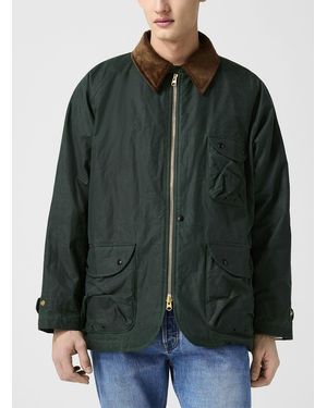 Drake's Emerald Waxed Cotton Jacket - Green