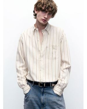 Imperial Coffee Vertical Stripe Shirt - White