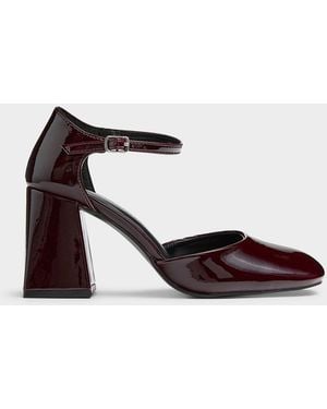 Steve Madden Dutches Polished Merlot Block - White
