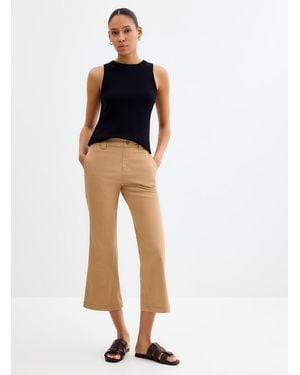 Hue Cropped Flared Chino legging - Grey