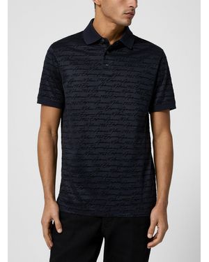 Emporio Armani Velvet Signatures Polo Shirt - Black