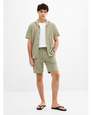 Lindbergh Terry Check Bermudas - Green