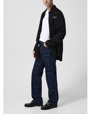 Versace Jeans Couture Liquify Logomania Full Pattern Jean - Blue