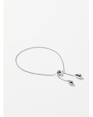Pilgrim Adjustable Beaded Fine Chain Bracelet X Eva Meloche Collection - Natural
