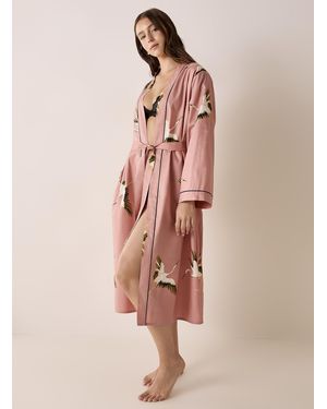 Cyberjammies Gentle Cranes Lightweight Robe - Pink