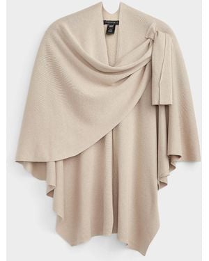Parkhurst Finely Knit Draped Shawl - Natural