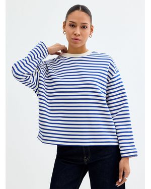 ARMEDANGELS Striped Loose Boxy - Blue