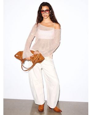 Icône Fine Sequin Knit Off - White