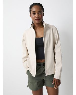 I.FIV5 Stretch Weave Windbreaker Jacket - White