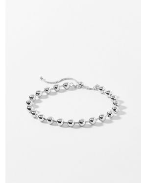 Pilgrim Shiny Ball Bracelet - White