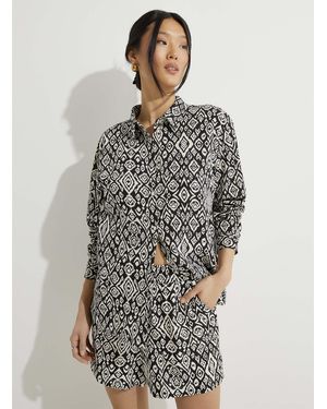 Ichi Touch Of Linen Straight - Grey