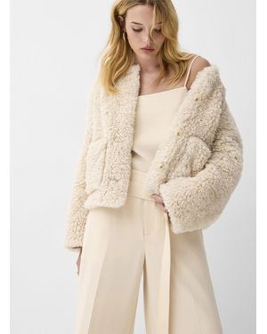 Lamarque Emilia Patch Pockets Bouclé High - Natural