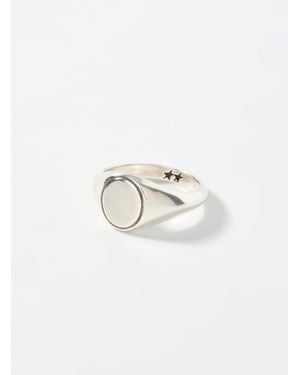 Twojeys Minimalist Signet Ring - White