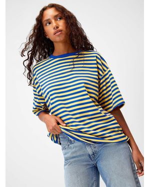 Twik Pop Stripe Loose T - Blue