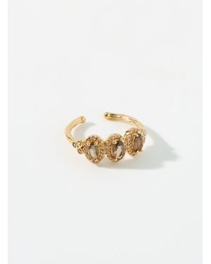 Leticia Ponti Calista Open Ring - White