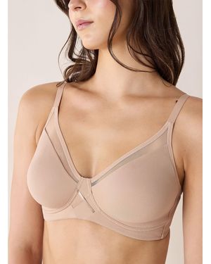 Wonderbra Satiny Accent Wireless Bra - Natural