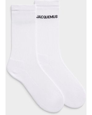 Jacquemus Signature Ribbed Socks - White