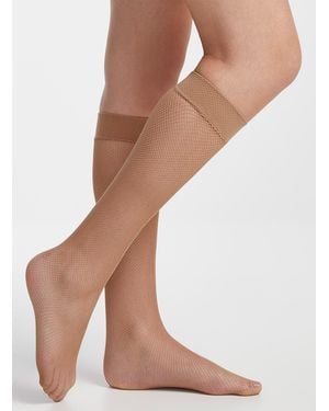 Simon's Fishnet Knee - Natural