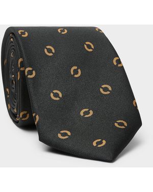 Le 31 Eyelet Pattern Tie - Black