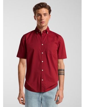 Le 31 Monochrome Stretch Shirt Modern Fit - Red