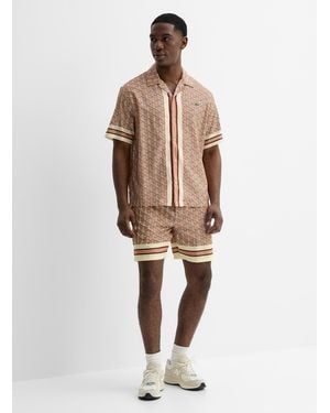 Lacoste Retro Monogram Soft Short - Natural