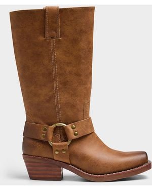FRYE and CO Tan Lorrie 12 Harness Boots Women - Brown