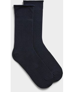 Mcgregor Rolled Trim Bamboo Socks - Blue