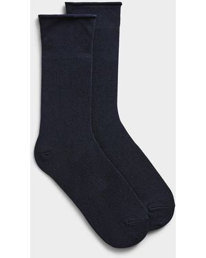 Mcgregor Rolled Trim Bamboo Socks - Blue