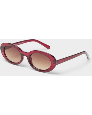 Simon's Tycoon Oval Sunglasses - Pink