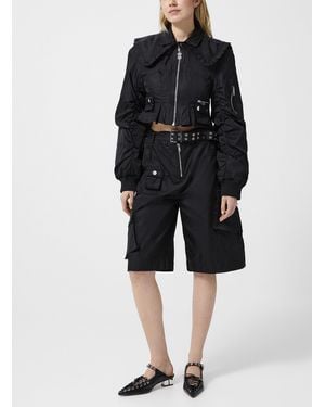 Ganni Duchess Double Belted Short - Black