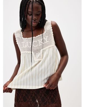 Things Between Lucky Crocheted Cami - White